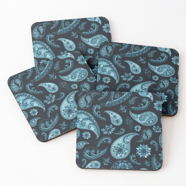 Item preview, Blue and Black Paisley Pattern, Persian Paisley designed and sold by antevasinart.