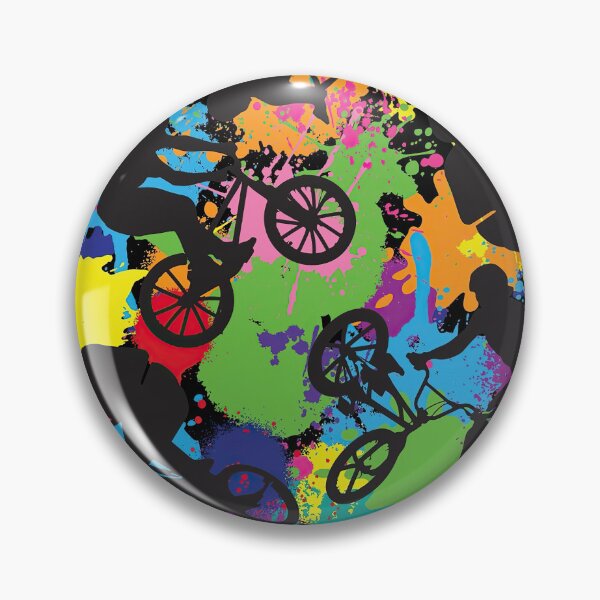 Artikelvorschau, BMX-Fahrer, Silhouetten, Auf, Farbe, Spritzen, Hintergrund, Pattern entworfen und verkauft von HayleyAnn79.