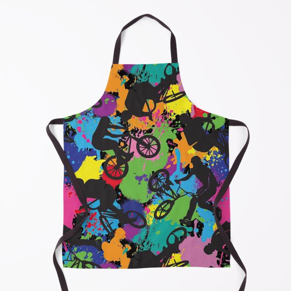 Artikelvorschau, BMX-Fahrer, Silhouetten, Auf, Farbe, Spritzen, Hintergrund, Pattern entworfen und verkauft von HayleyAnn79.