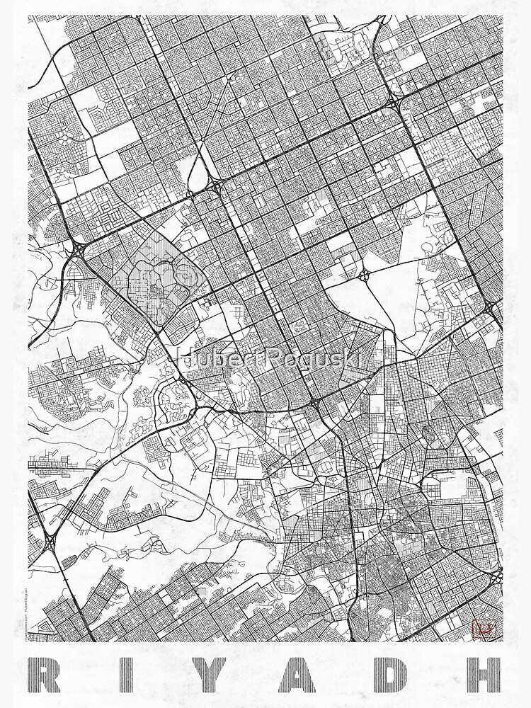 Riyadh Map Line by HubertRoguski