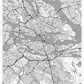 Artwork thumbnail, Stockholm Map Line by HubertRoguski