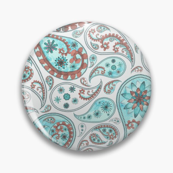 Item preview, Blue and Red Paisley Pattern, Persian Paisley designed and sold by antevasinart.
