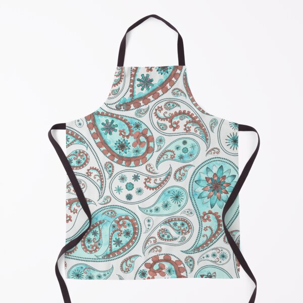 Artikelvorschau, Blaues und rotes Paisley-Muster, persisches Paisley entworfen und verkauft von antevasinart.