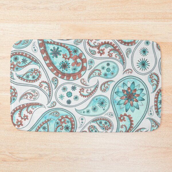 Item preview, Blue and Red Paisley Pattern, Persian Paisley designed and sold by antevasinart.