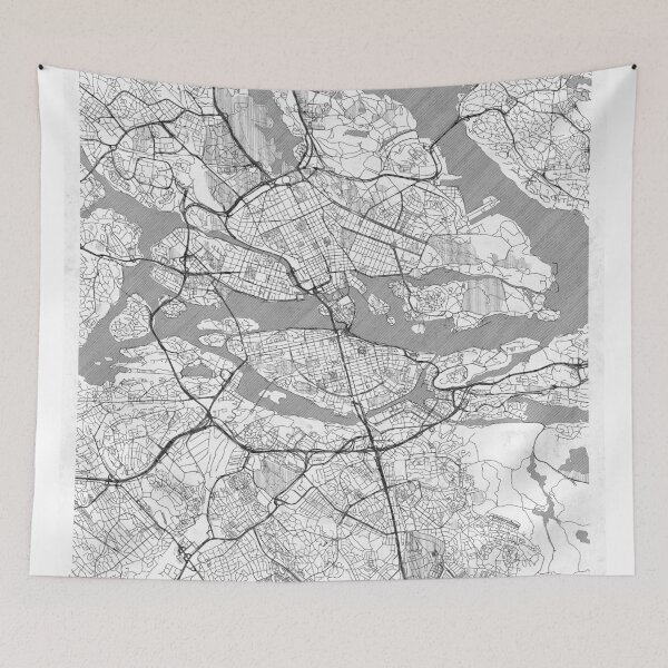 Item preview, Stockholm Map Line designed and sold by HubertRoguski.
