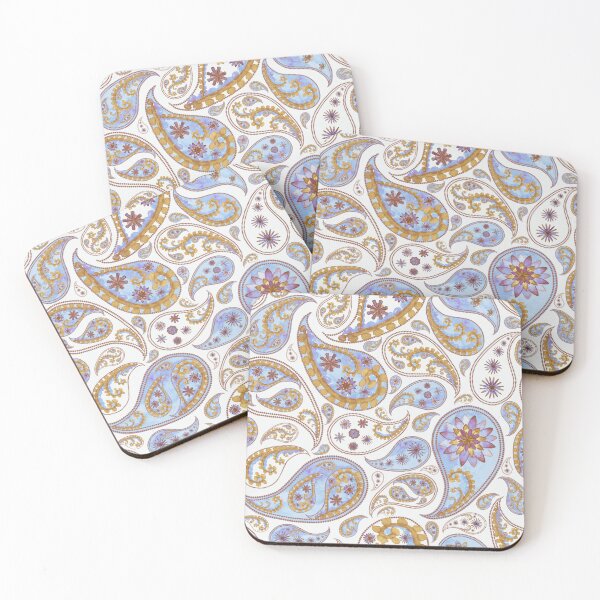 Item preview, Blue and Gold Paisley Pattern, Persian Paisley designed and sold by antevasinart.