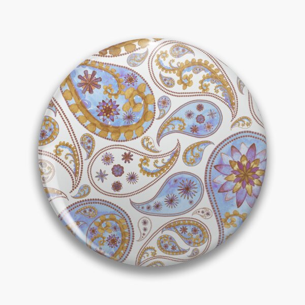 Item preview, Blue and Gold Paisley Pattern, Persian Paisley designed and sold by antevasinart.