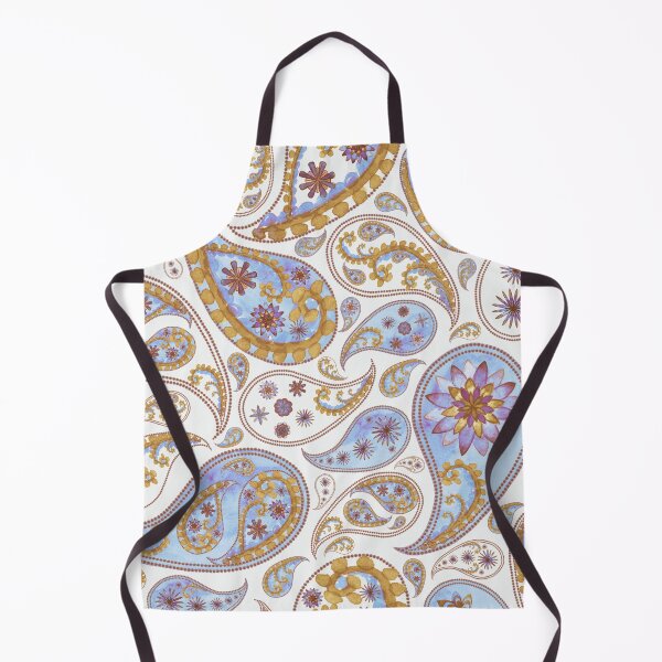 Artikelvorschau, Blau und Goldpaisley-Muster, persisches Paisley entworfen und verkauft von antevasinart.