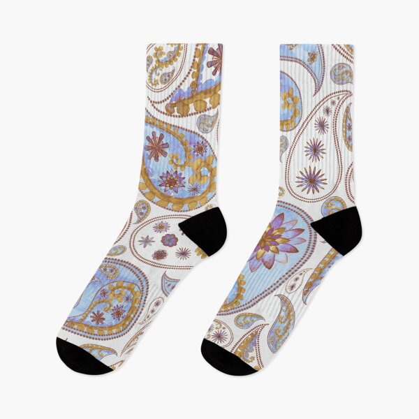 Item preview, Blue and Gold Paisley Pattern, Persian Paisley designed and sold by antevasinart.