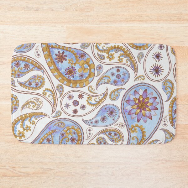 Item preview, Blue and Gold Paisley Pattern, Persian Paisley designed and sold by antevasinart.