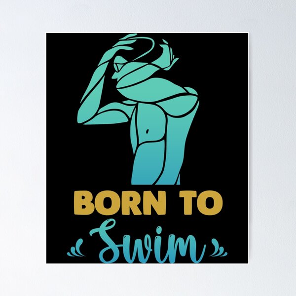 Item preview, Born To Swim Classic T-Shirt designed and sold by amberk1cira.