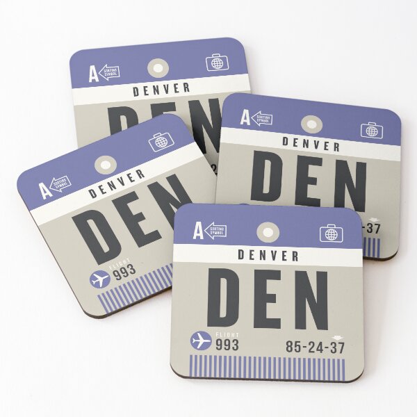 Artikelvorschau, Luggage Tag A - DEN Denver USA entworfen und verkauft von VoodooCircus.