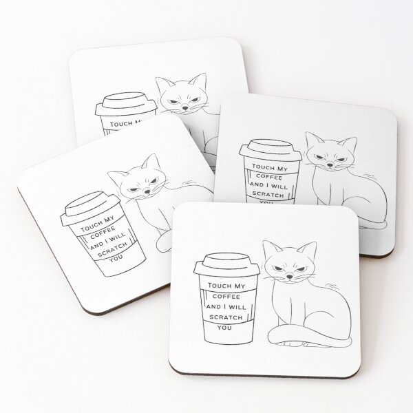 Item preview, Touch My Coffee And I Will Scratch You, coffee lovers quote designed and sold by Nero9o.