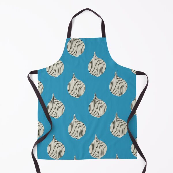 Item preview, Bright Aqua Blue Onions Illustrated Pattern designed and sold by SageStoneCo.