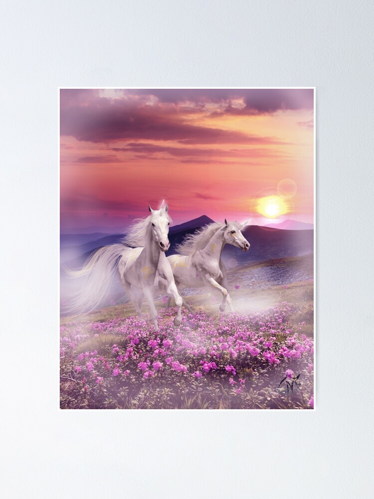 Alternate view of Duet of unicorns Poster