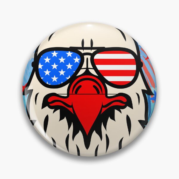 Item preview,  Patriotic Sky Blue Cute July 4Th American Eagle with Cool Shades-Independence Day-Freedom Fireworks Stars and Stripes USA  designed and sold by ChristabellaWwMS.
