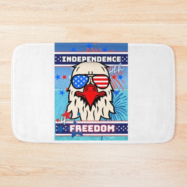 Item preview,  Patriotic Sky Blue Cute July 4Th American Eagle with Cool Shades-Independence Day-Freedom Fireworks Stars and Stripes USA  designed and sold by ChristabellaWwMS.