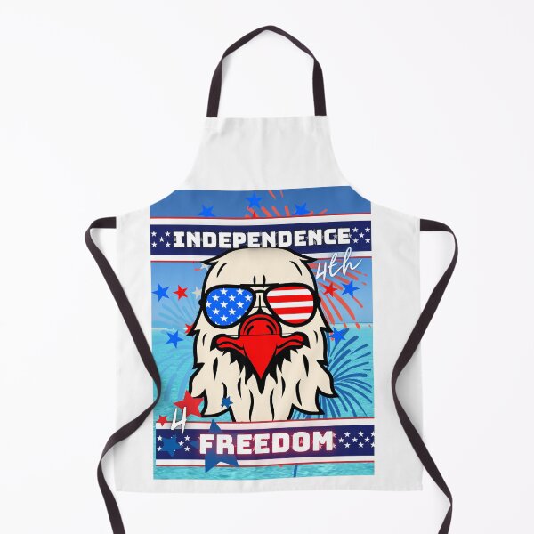 Item preview, Patriotic Sky Blue Cute July 4Th American Eagle with Cool Shades-Independence Day-Freedom Fireworks Stars and Stripes USA designed and sold by ChristabellaWwMS.