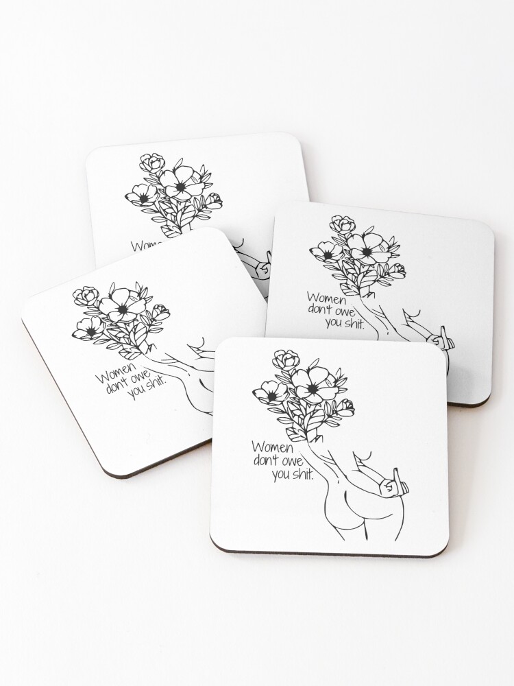 Thumbnail 1 of 5, Coasters (Set of 4), Reproductive Rights designed and sold by KnutKroll.