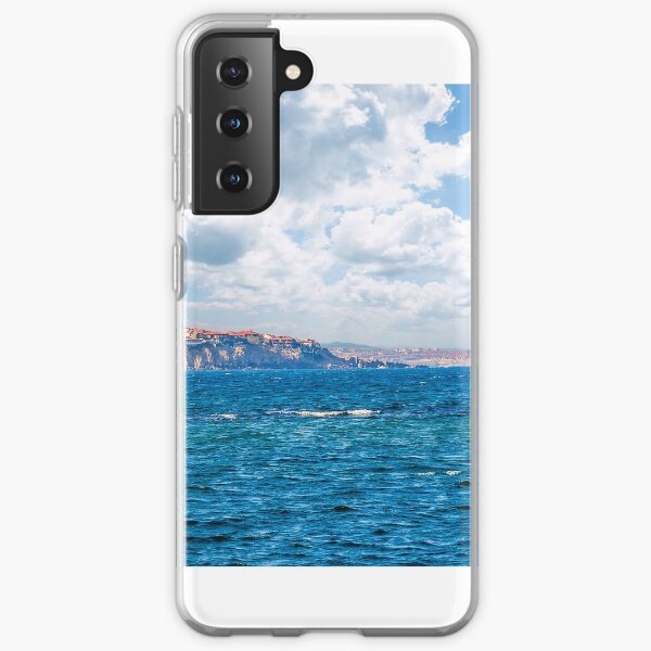 town on a cliff above the seashore Samsung Galaxy Soft Case