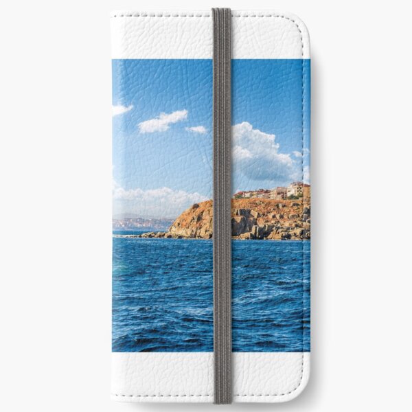 town on a cliff above the seashore iPhone Wallet