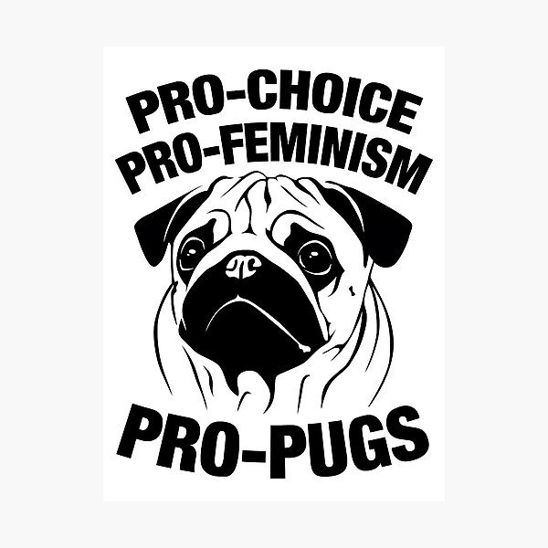 Item preview, Pro-Choice, Pro-Feminism, Pro-Pugs designed and sold by Knut Kroll.