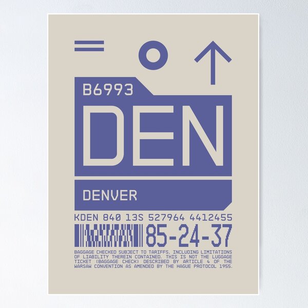 Item preview, Luggage Tag C - DEN Denver USA designed and sold by VoodooCircus.