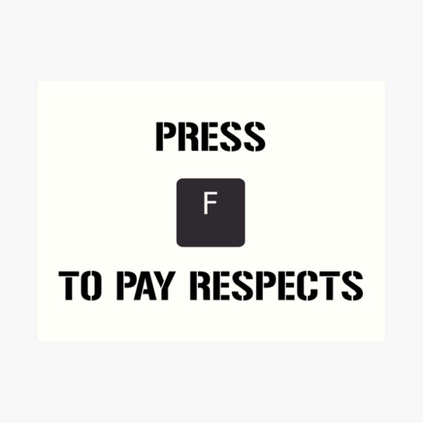  press F to pay respects funny gaming video games memes joke  T-Shirt : Clothing, Shoes & Jewelry