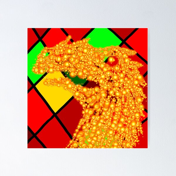 Item preview, Mosaic Pattern With Abstract Sea Dragon Head Artwork5 D1 Production designed and sold by SelfUpgrade.