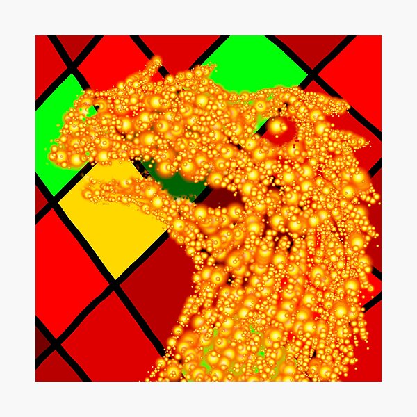 Item preview, Mosaic Pattern With Abstract Sea Dragon Head Artwork5 D1 Production designed and sold by SelfUpgrade.