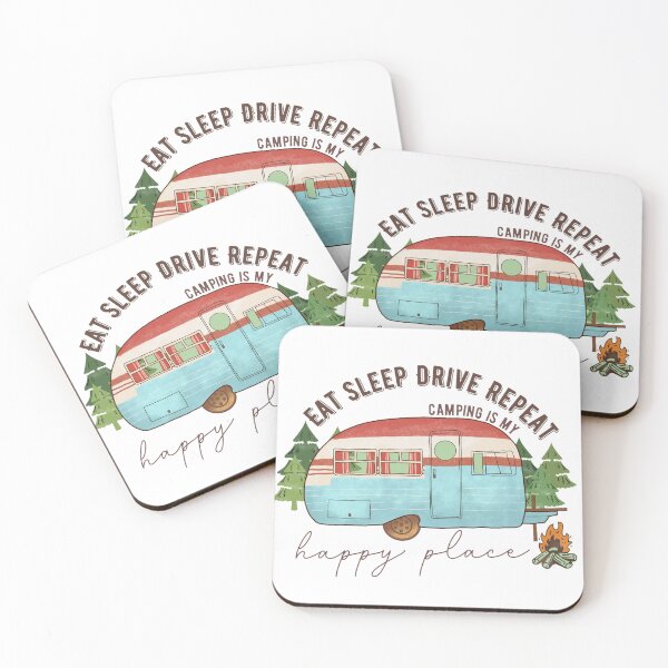 Item preview, Eat Sleep Drive Repeat Camping is My Happy Place Family Vacation Trip  designed and sold by ThaphadaArtGall.