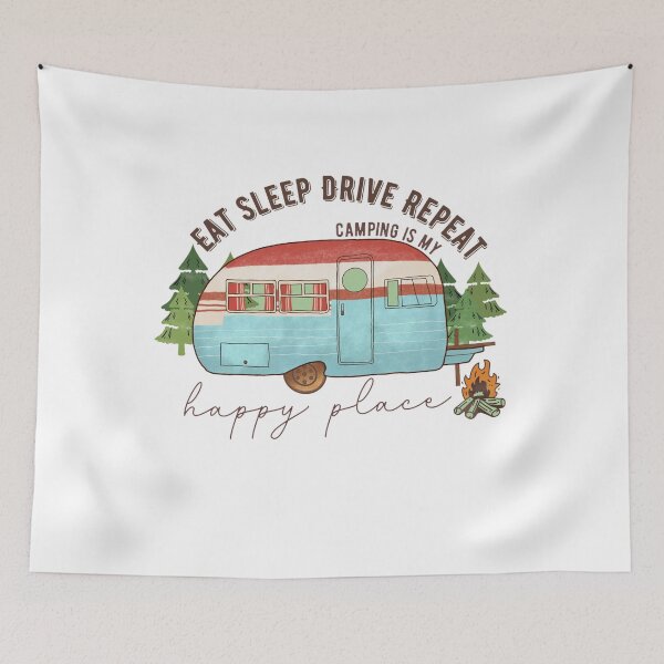 Item preview, Eat Sleep Drive Repeat Camping is My Happy Place Family Vacation Trip  designed and sold by ThaphadaArtGall.