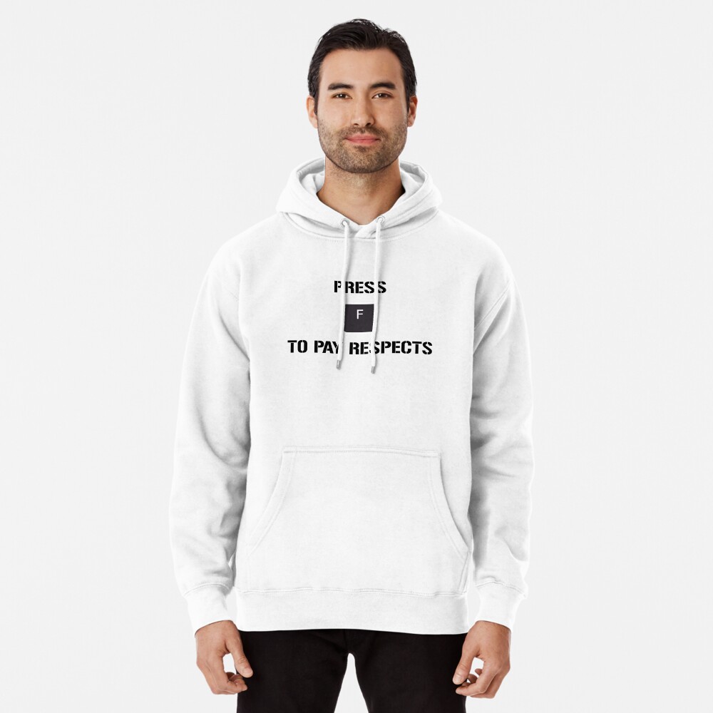 Press F To Pay Respect Game Lover Video Game Meme' Unisex Contrast Hoodie