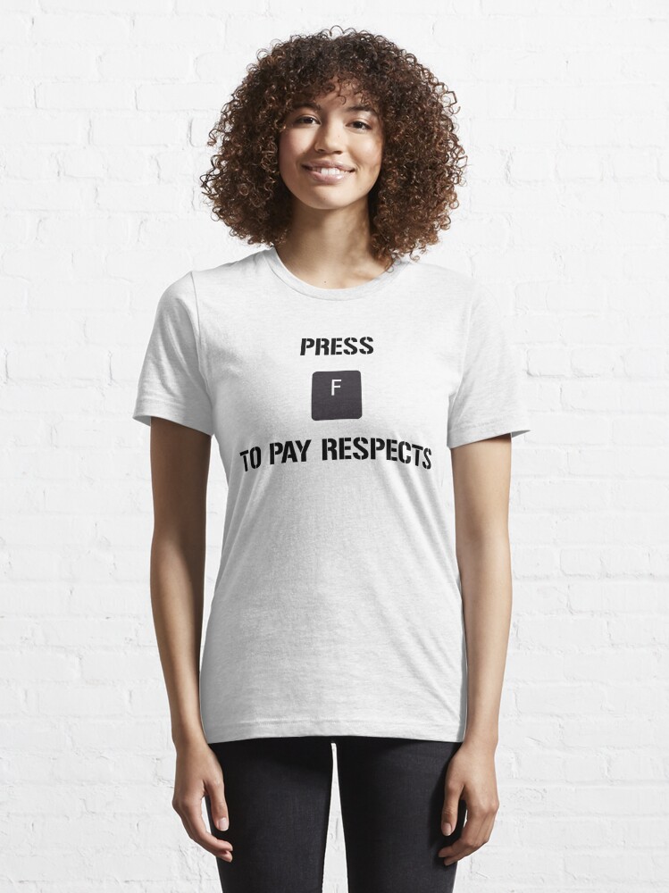 Funny Meme Press F to Pay Respects Kids T-Shirt for Sale by geekydesigner