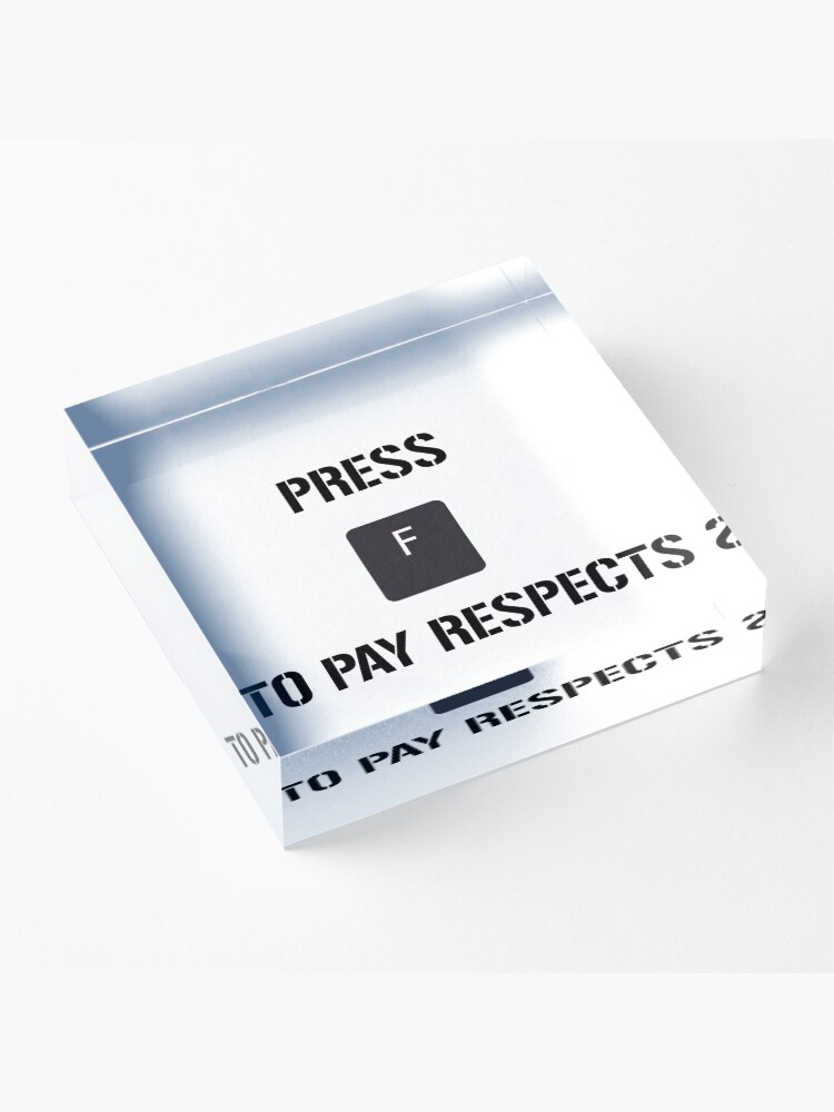 Funny Meme Press F to Pay Respects Metal Print for Sale by geekydesigner