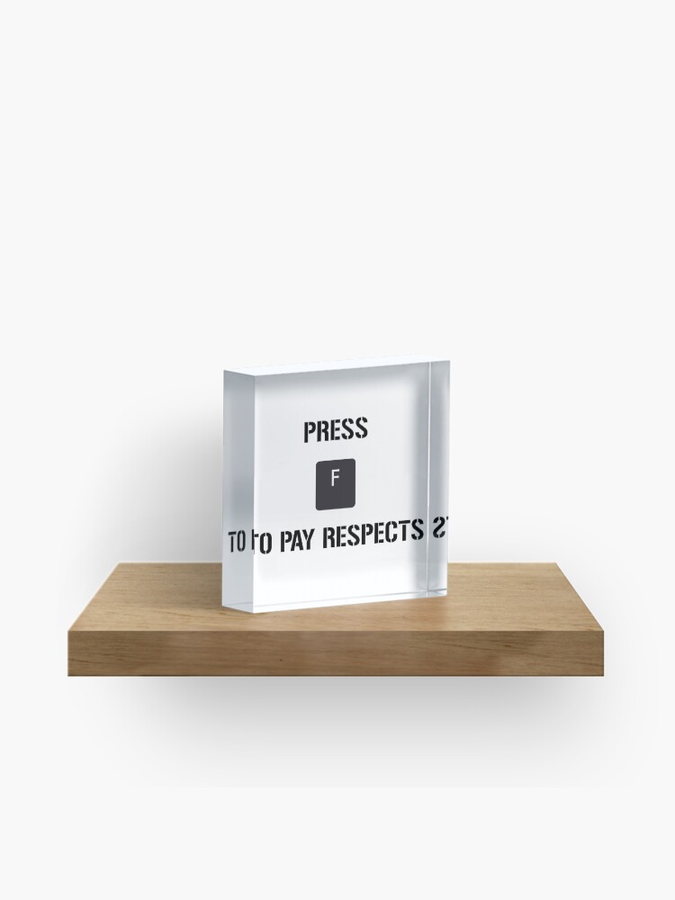 Press F to pay respect in vault-language Art Board Print by AlejoDesNG