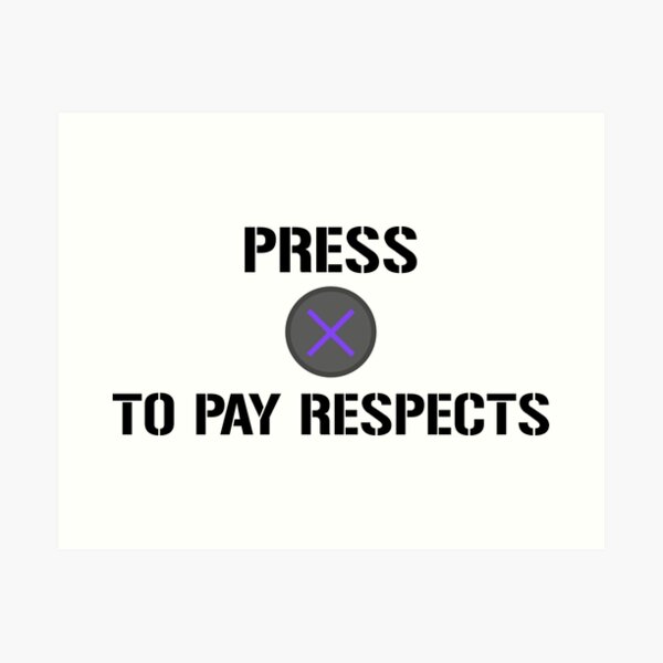 Funny Meme Press F to Pay Respects Metal Print for Sale by geekydesigner