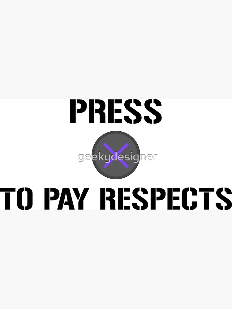 Funny Meme Press F to Pay Respects Kids T-Shirt for Sale by geekydesigner