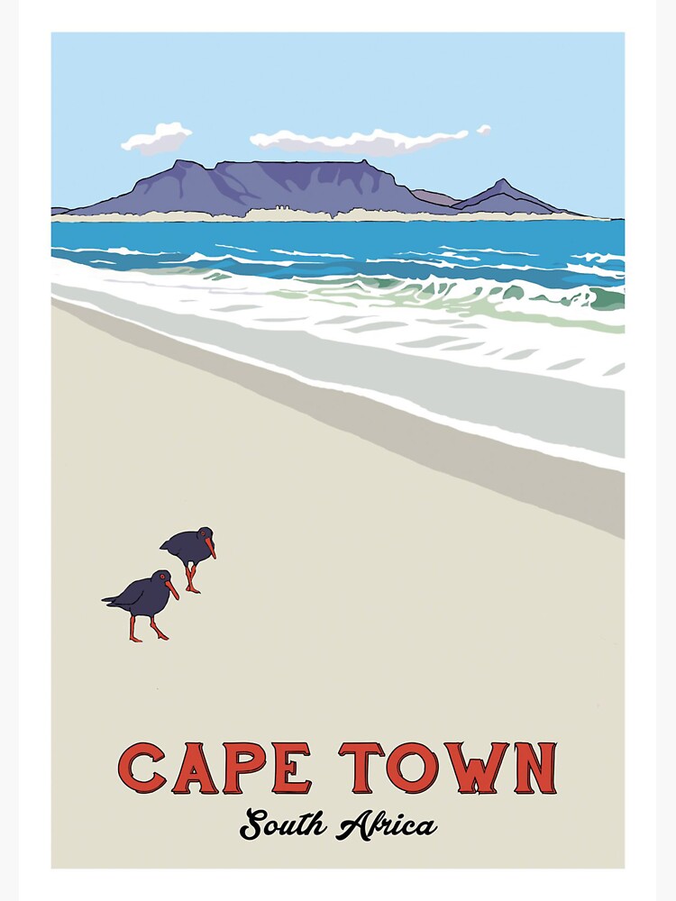 "Cape Town South Africa Travel Poster" Sticker For Sale By Resogewa ...