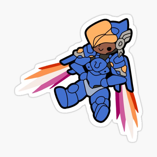 Chibi Lesbian Pride Pharah Sticker