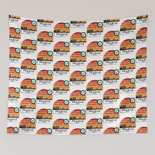 Item preview, madrid spain Skyline vintage  designed and sold by WhereIsTravis.