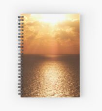 Cuaderno de espiral La puesta de sol de la tarde. Costa mediterránea.