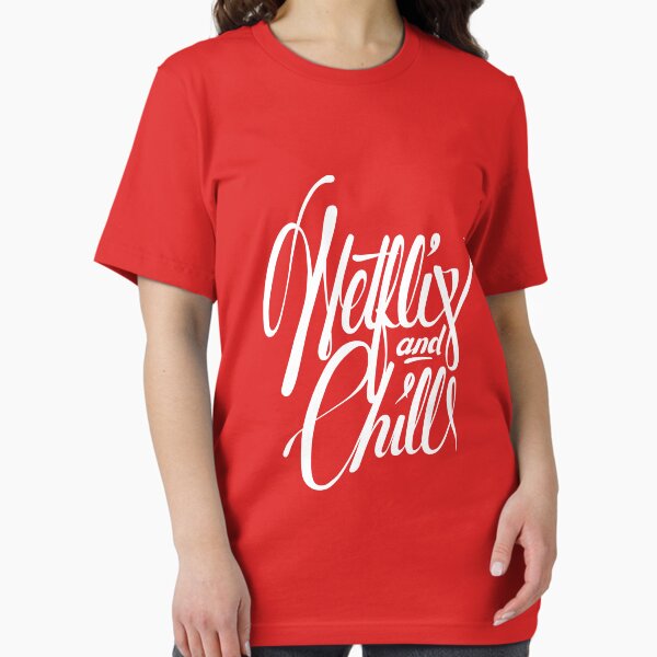 Artikel-Vorschau von Netflix & Chill - weiß auf rot, designt und verkauft von TresChicXO.