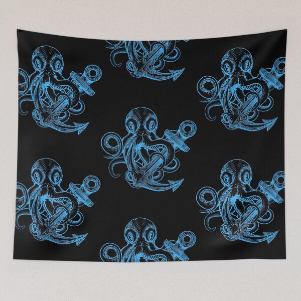 Item preview, Blue octopus with anchor  designed and sold by Disturbed-Mind.