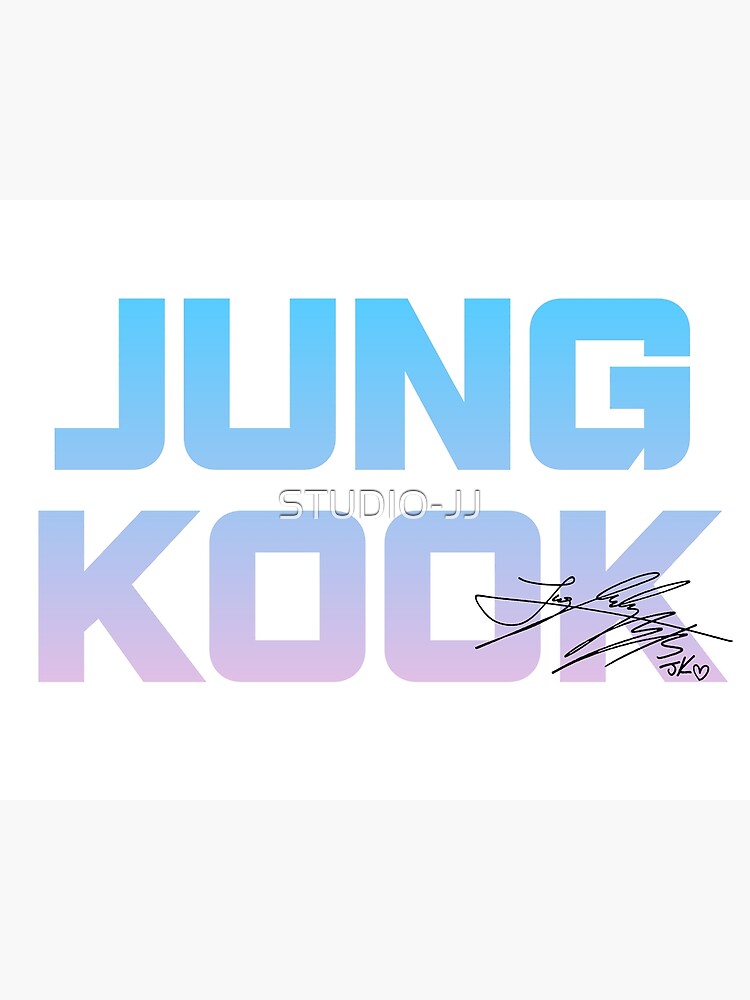 "BTS JUNGKOOK SIGNATURE" Poster for Sale by STUDIOJJ Redbubble