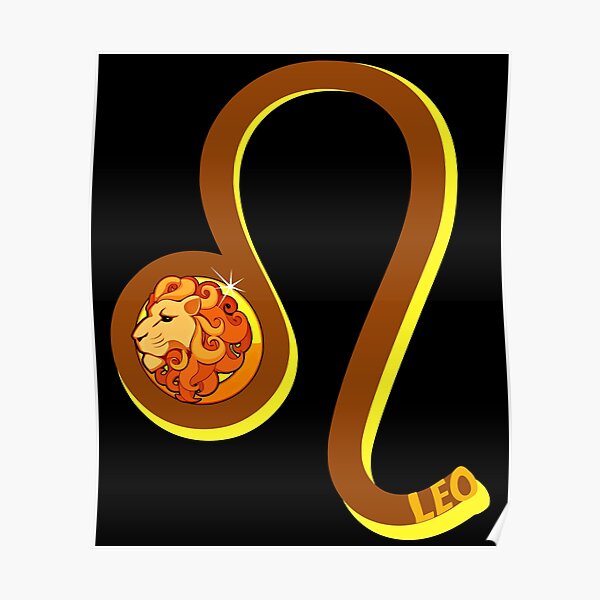 "Leo Zodiac Sign" Poster for Sale by MAPELPOD Redbubble