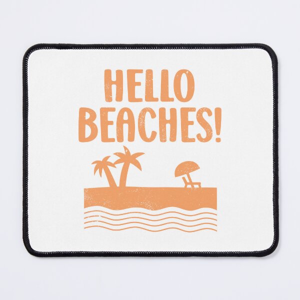 Item preview, Funny Hello Beaches Pun Orange Summer designed and sold by SenkinGraphics.