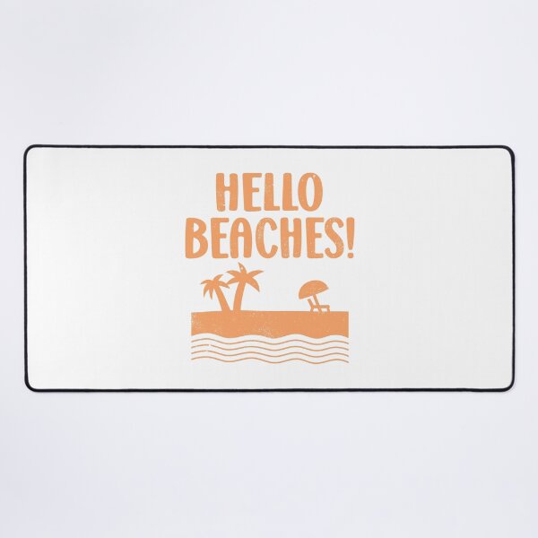 Item preview, Funny Hello Beaches Pun Orange Summer designed and sold by SenkinGraphics.
