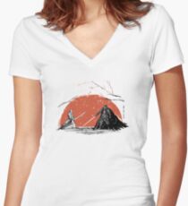 Sakura Showdown Women's Fitted V-Neck T-Shirt