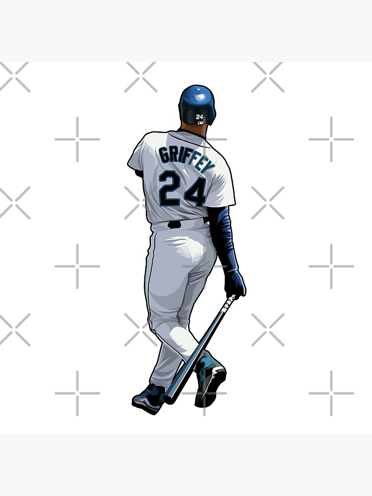 Ken Griffey Jr Catch Seattle Mariners Illustrated Baseball Print